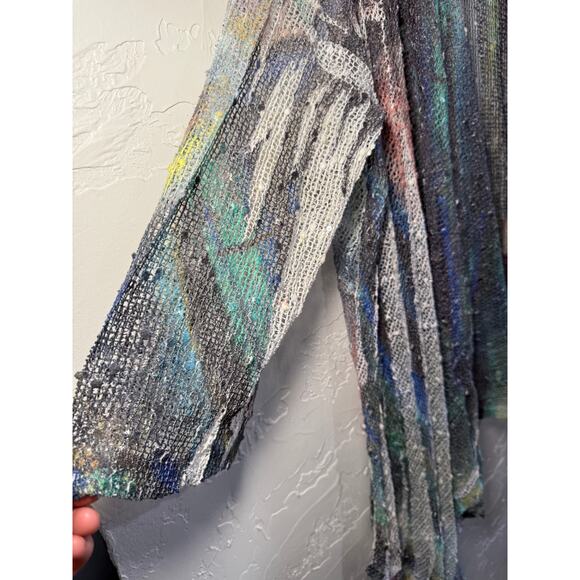 Jess & Jane mesh artsy kimono womenns 1X boho eclectic fairy grunge bohemian - Picture 2 of 7